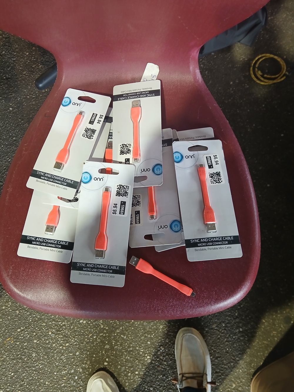 On Running Orange Sync and Charge USB Cable - Micro USB